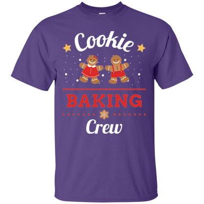Christmas T-shirt Gingerbread Cookie Baking Crew Purple