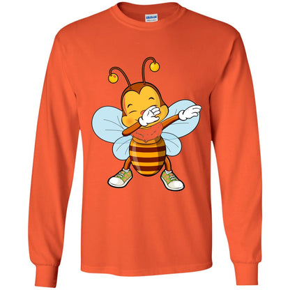 Dabbing Bee Dab Dancing Beekeeping Bee Lover T-shirt Orange