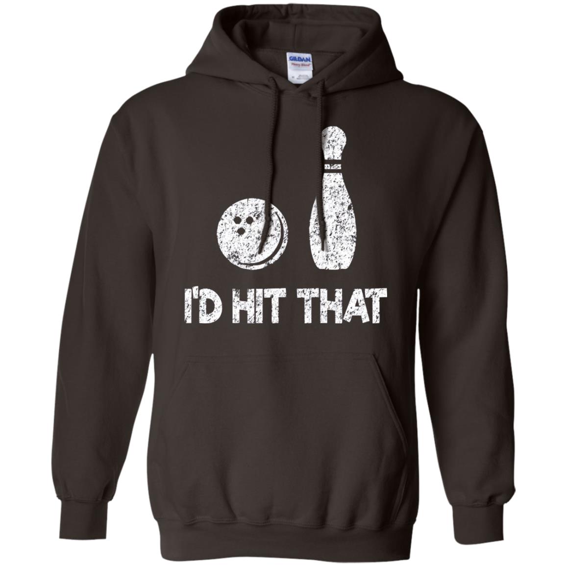 Funny Bowling Lover T-shirt T-shirt I_d Hit That Dark Chocolate