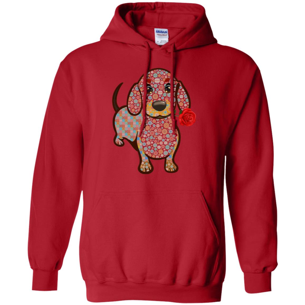 Dachshund Quilts Idea Gift Shirt For Mens Womens Red