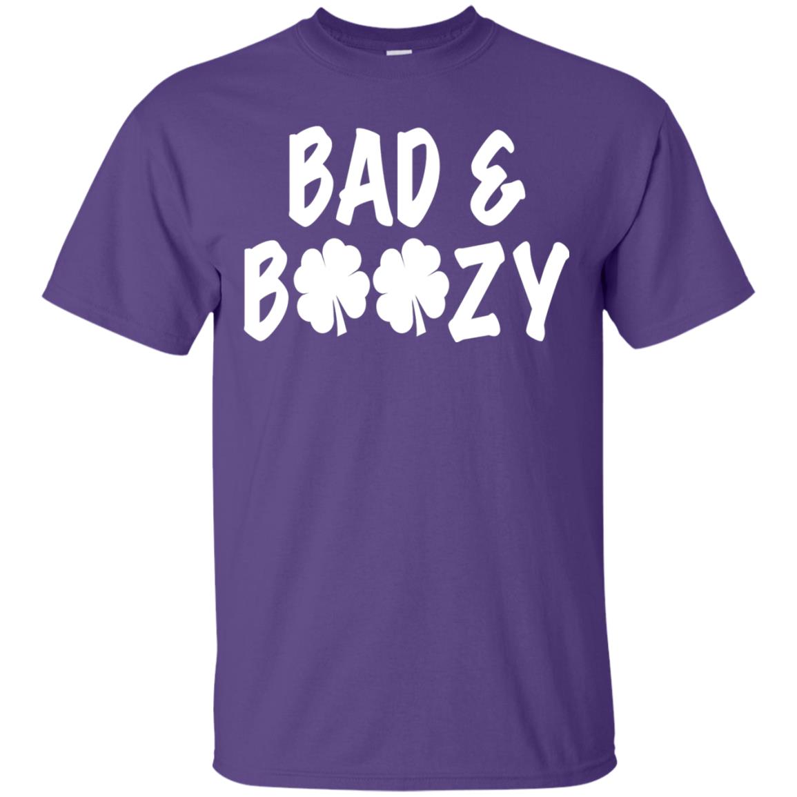 Bad And Boozy St. Patrick_s Day T-shirt Purple
