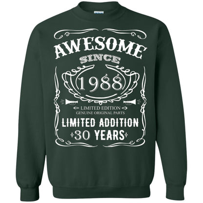 Awesome Since 1988 Limited Addition 30 Years 30th Birthday T-shirt Forest Green