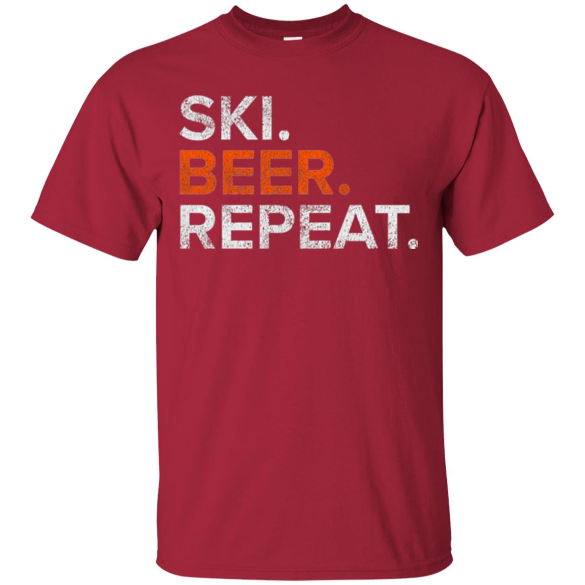 Ski And Beer Lovers T-shirt Cardinal