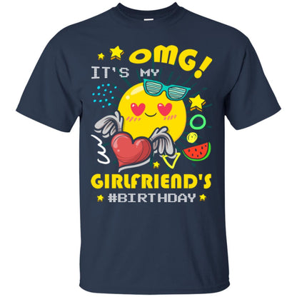 Boyfriend T-shirt Omg It's My Girlfriend's #birthday Navy