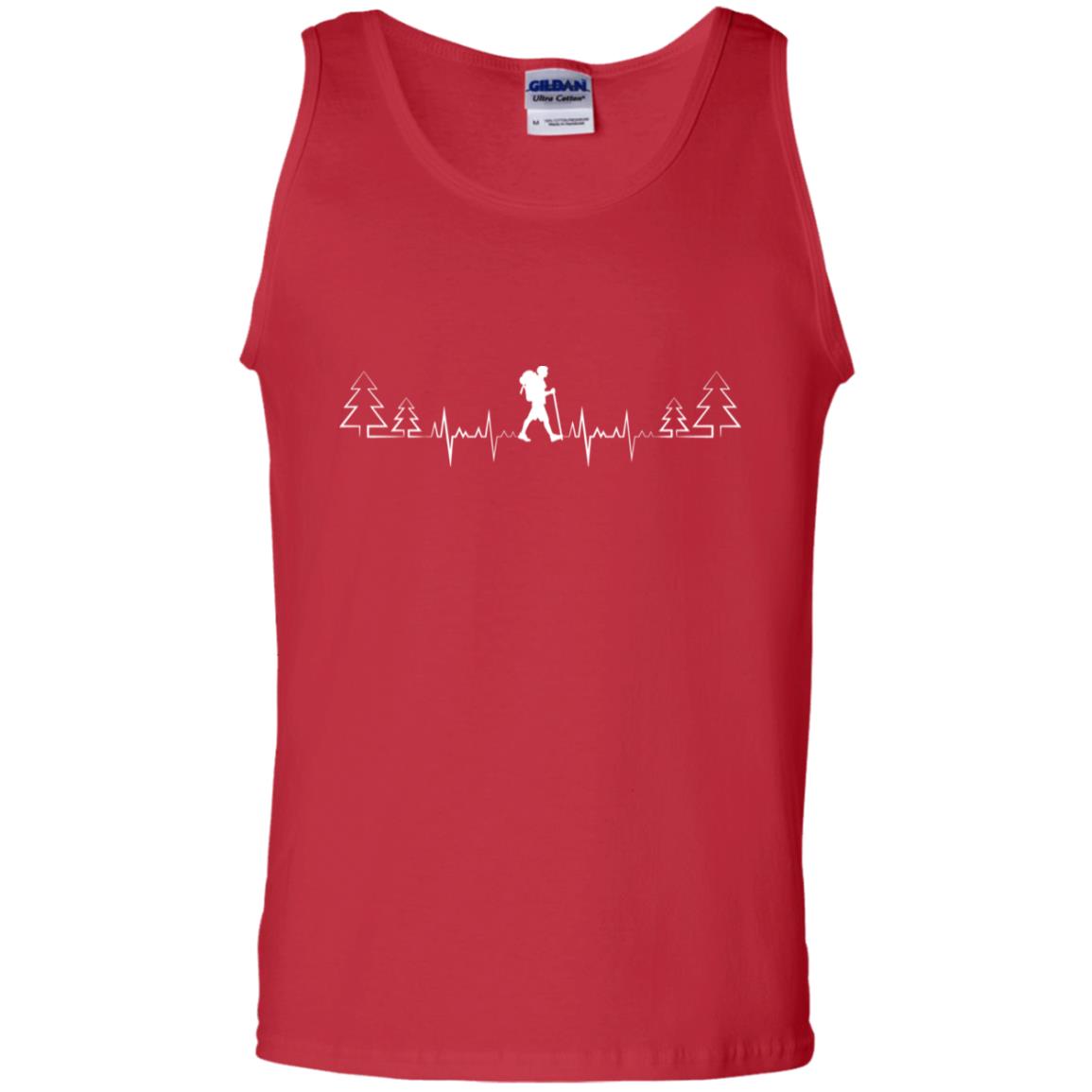 Heart Beat Hiking Lovers Shirt Red