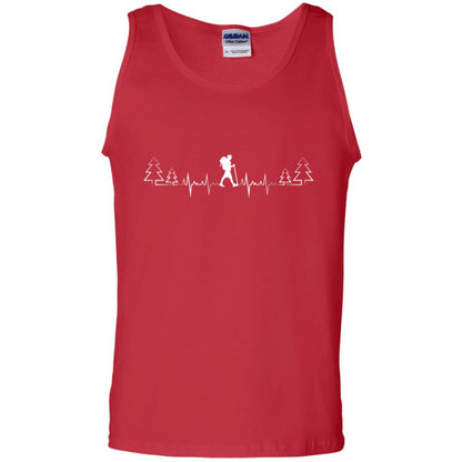 Heart Beat Hiking Lovers Shirt Red
