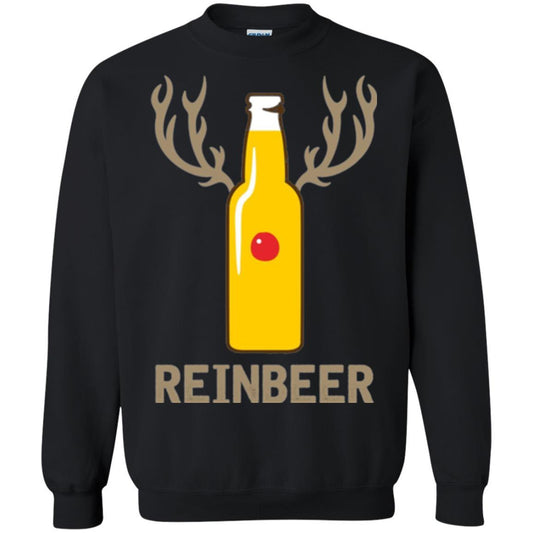 Christmas T-shirt Reinbeer Bottle Drinking Black