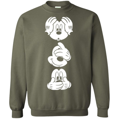 Cartoon T-shirt Disney Mickey Mouses Graphic Military Green