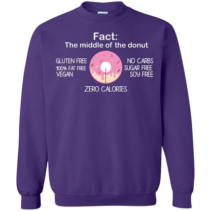 Fact The Middle Of The Donut Zero Calories Shirt Purple