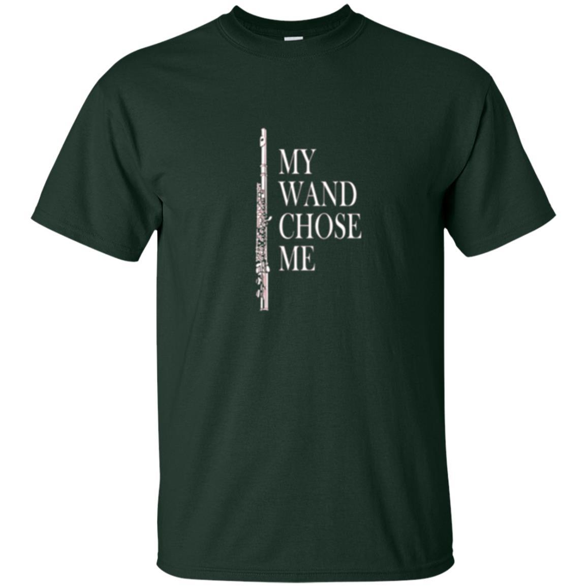 Flute Lover T-shirt My Wand Chose Me Forest Green