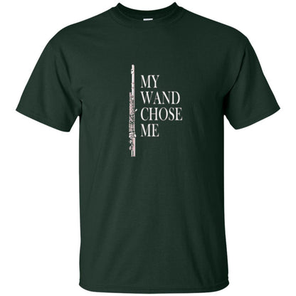 Flute Lover T-shirt My Wand Chose Me Forest Green