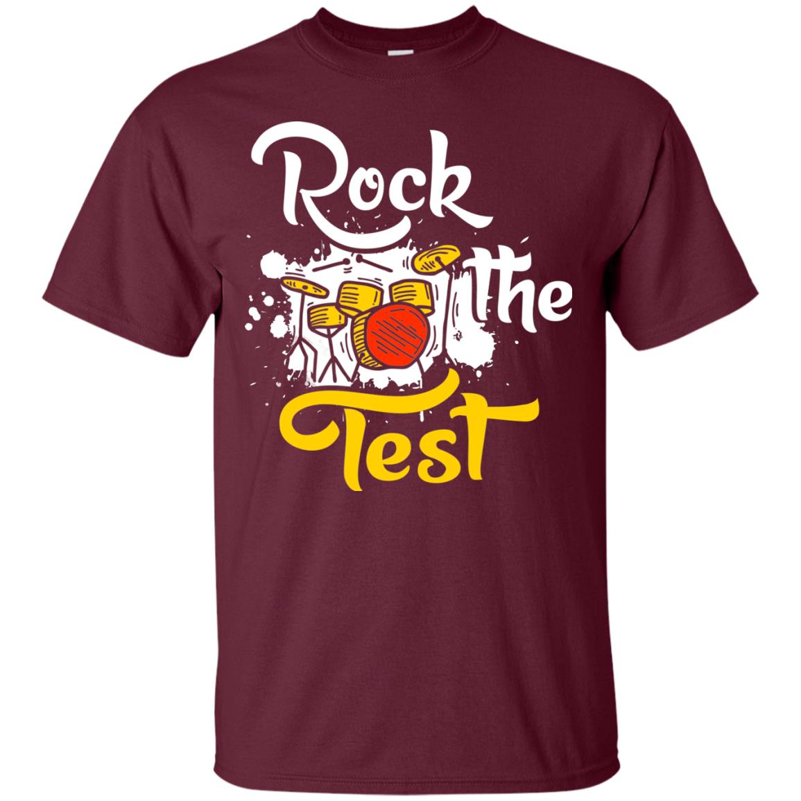 Musical Finals T-shirt Rock The Test Maroon