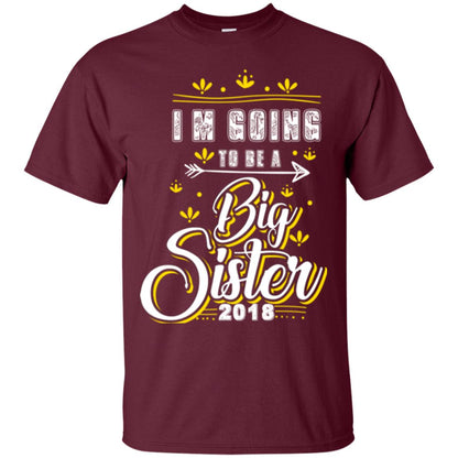Family T-shirt I'm Going To Be A Big Sister 2018 Maroon