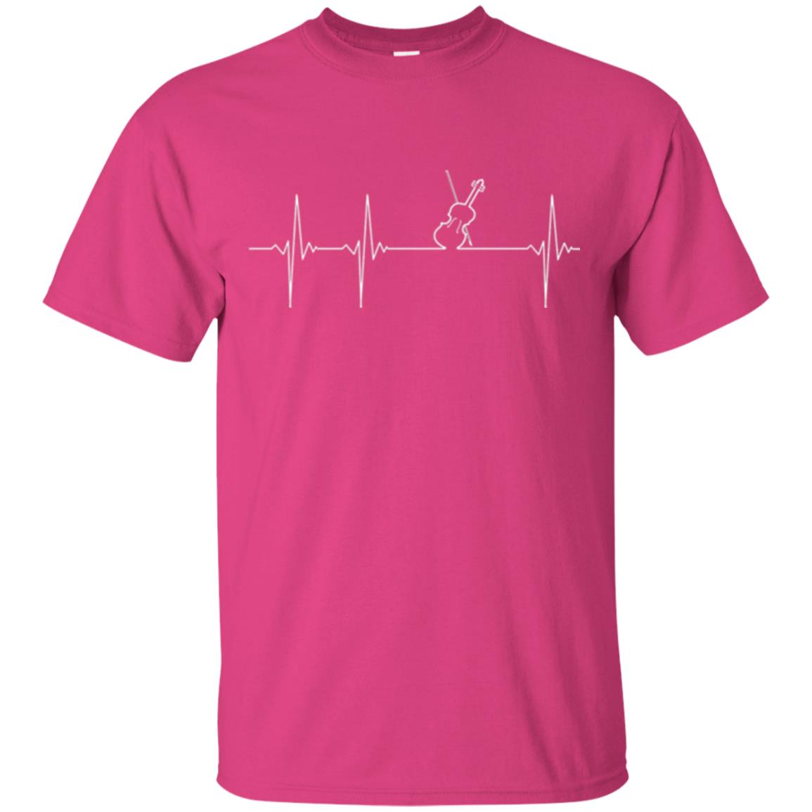 Musician T-shirt Heartbeat Violin - Viola - Cello Heliconia