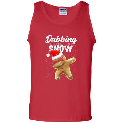 Dabbing Gingerbread T-shirt Dabbing Through The Snow Red