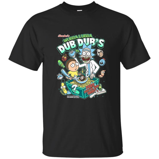 Movie T-Shirt Wubba Luba Dub Dub's Cereal Black Small