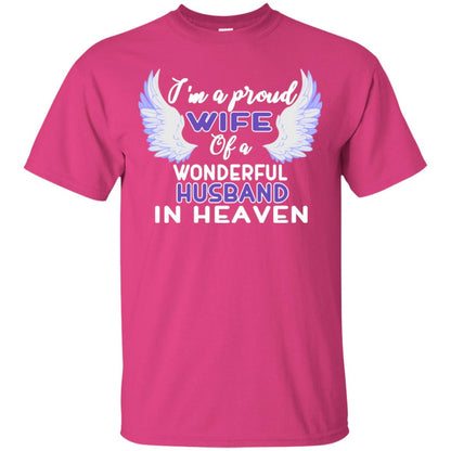 I'm A Proud Wife Of A Wonderful Husband In Heaven Best Shirt For Wife Heliconia