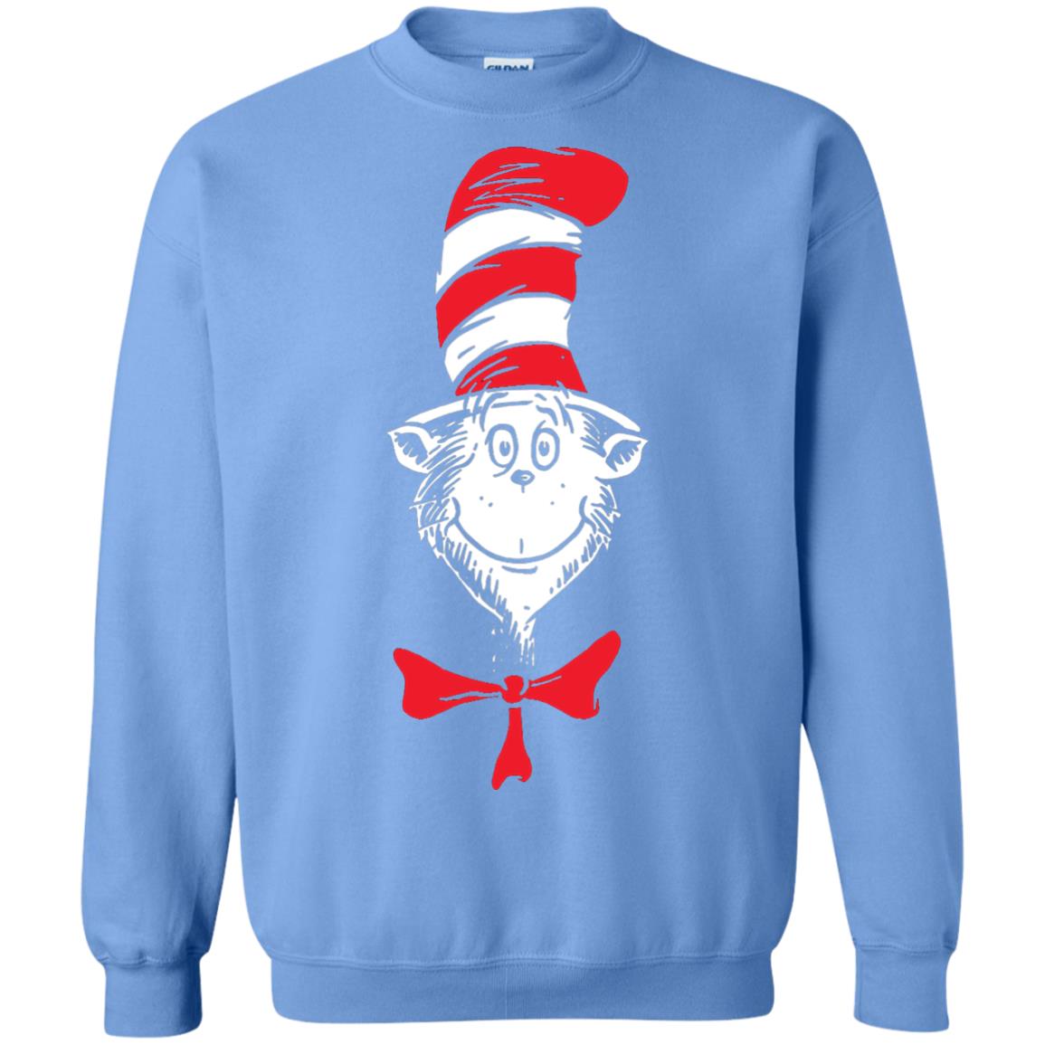 Dr. Seuss The Cat In The Hat Face T-shirt Carolina Blue