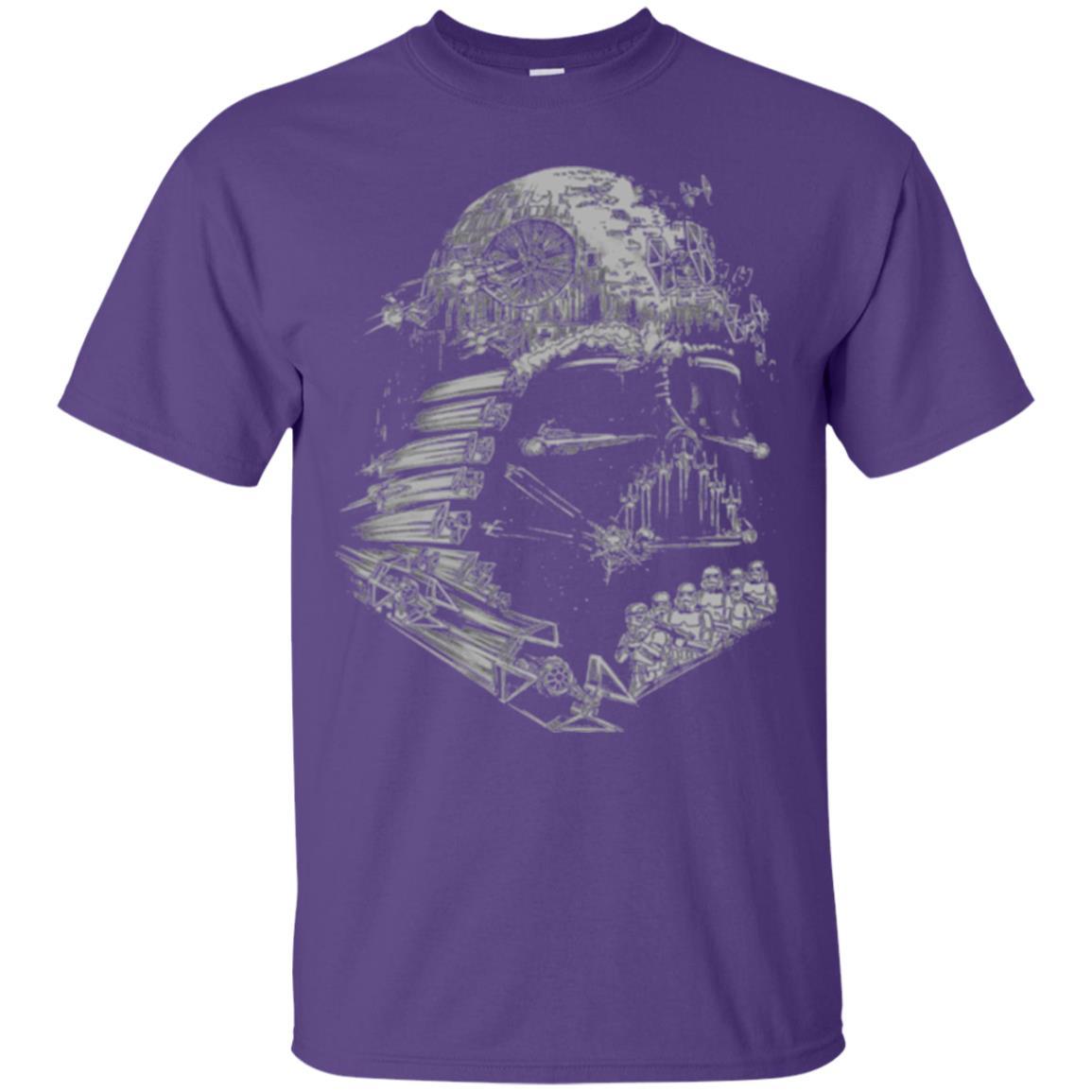 Film T-shirt Star Wars Darth Vader Build The Empire Graphic Purple