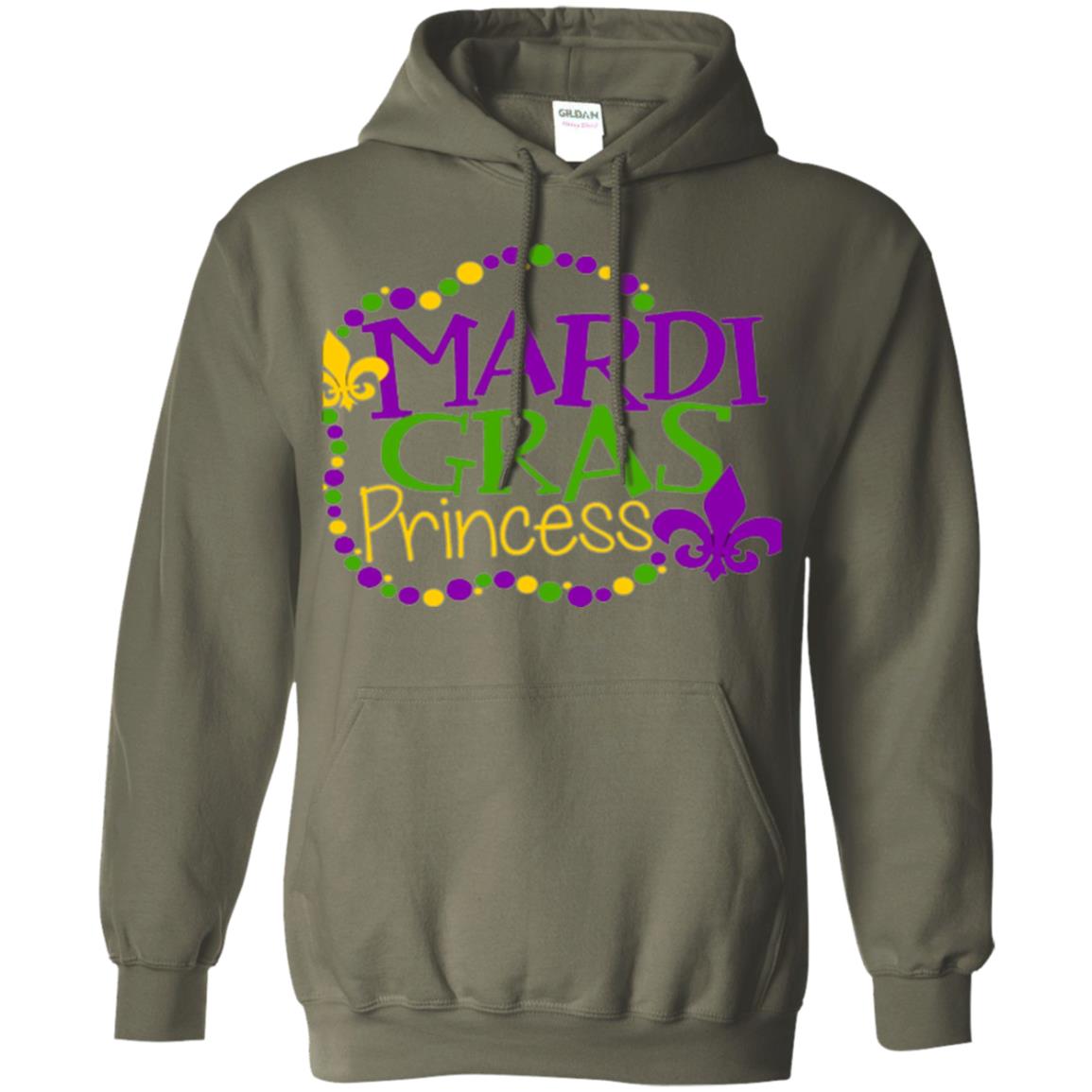 Mardi Gras Princess T-shirt Military Green