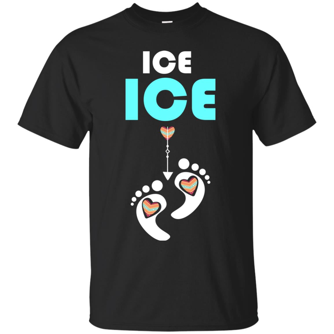 Ice Ice Funny Pregnancy Announcement T-shirt Black