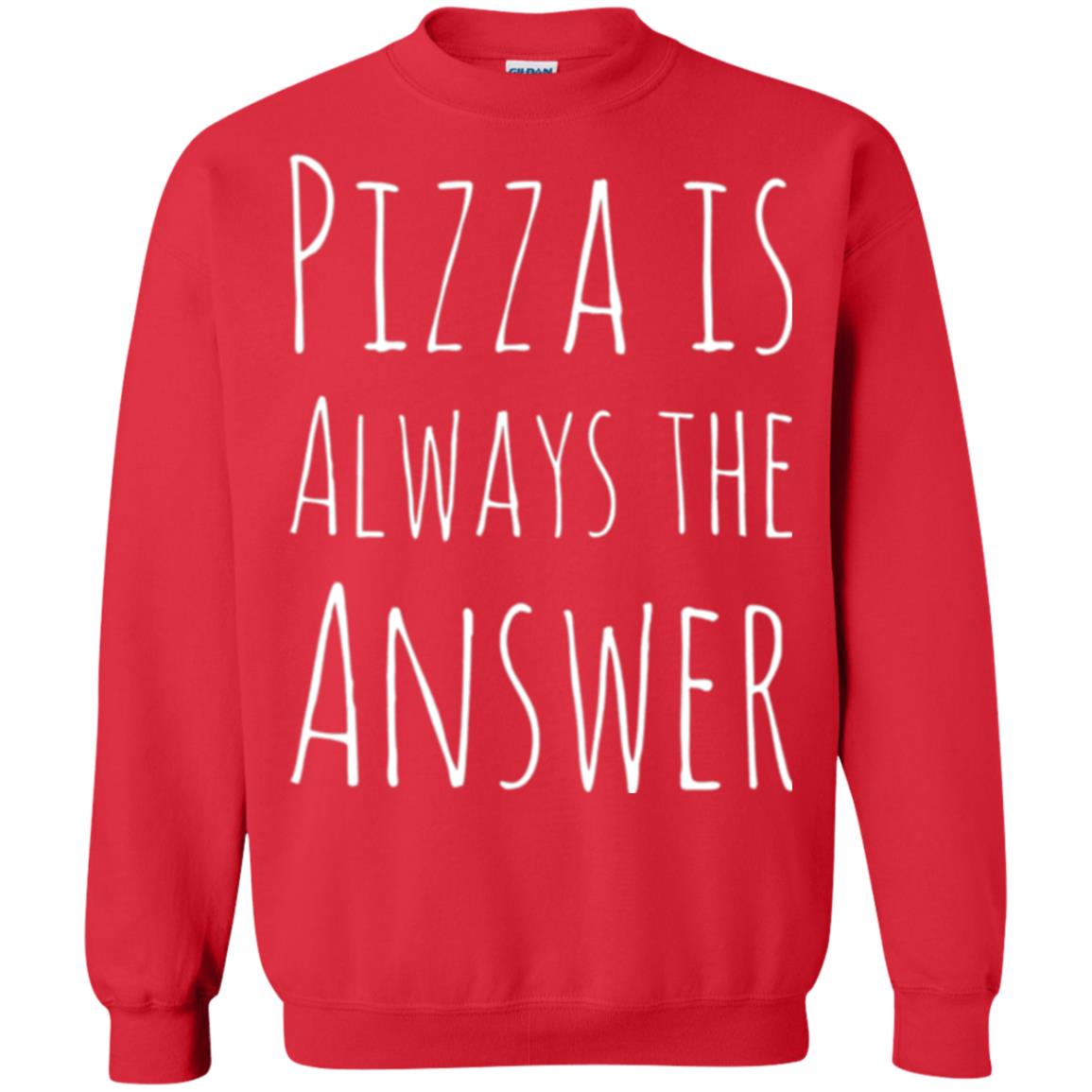 Pizza Lovers T-shirt Always The Answer Red