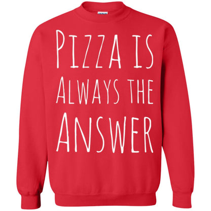 Pizza Lovers T-shirt Always The Answer Red