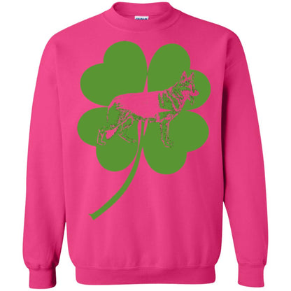 German Shepherd Shamrock St. Patrick_s Day T-shirt Heliconia