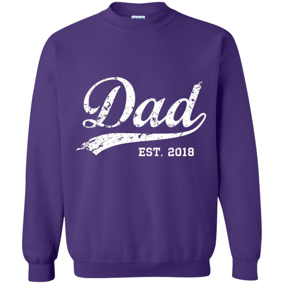 Dad Est. 2018 Vintage New Dad Daddy T-shirt Purple