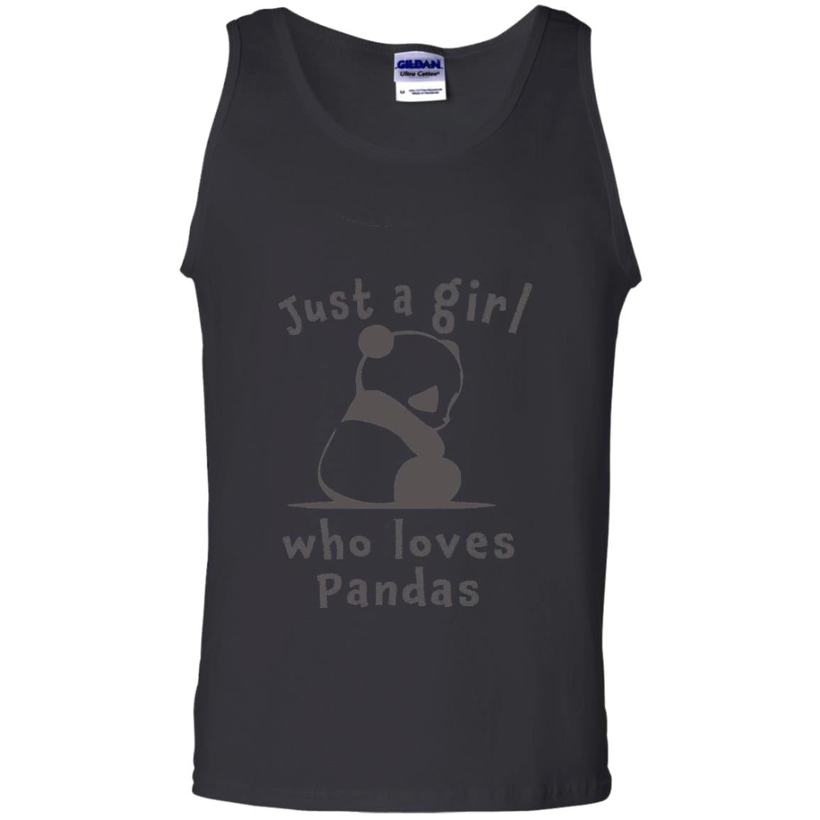 Panda Lover T-shirt Just A Girl Who Lover Pandas Black