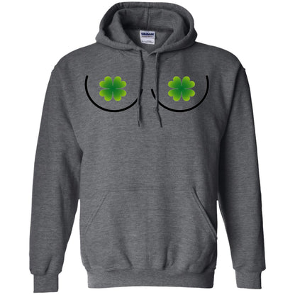Irish Shamrock Boobs St. Patrick_s Day T-shirt Dark Heather
