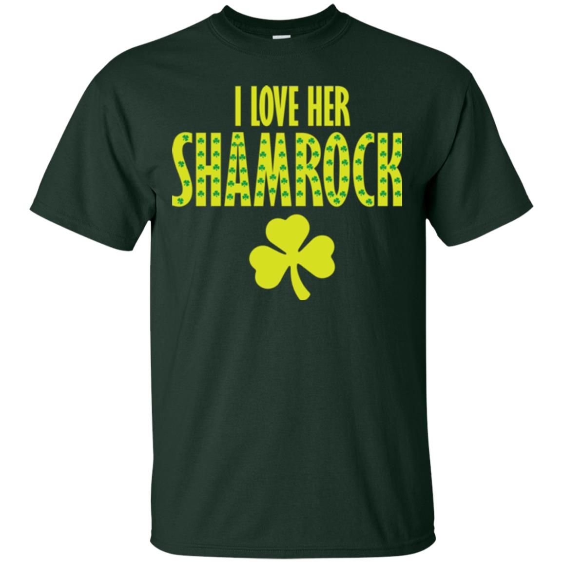 St. Patrick's Day T-shirt I Love Her Shamrock Forest