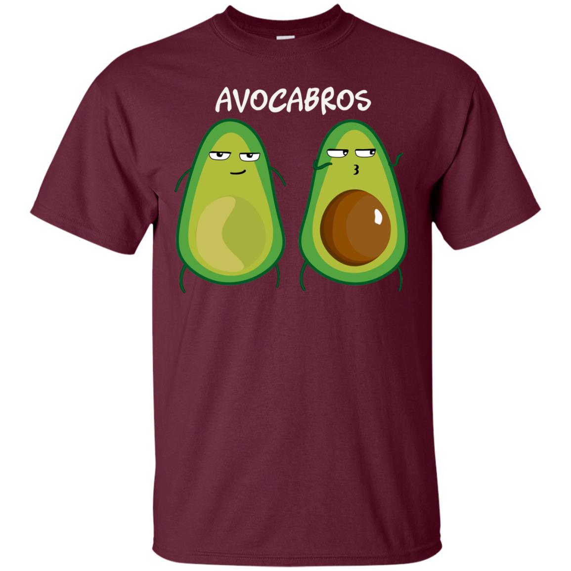Funny Avocado T-shirt For Bros And Vegans Maroon