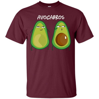 Funny Avocado T-shirt For Bros And Vegans Maroon