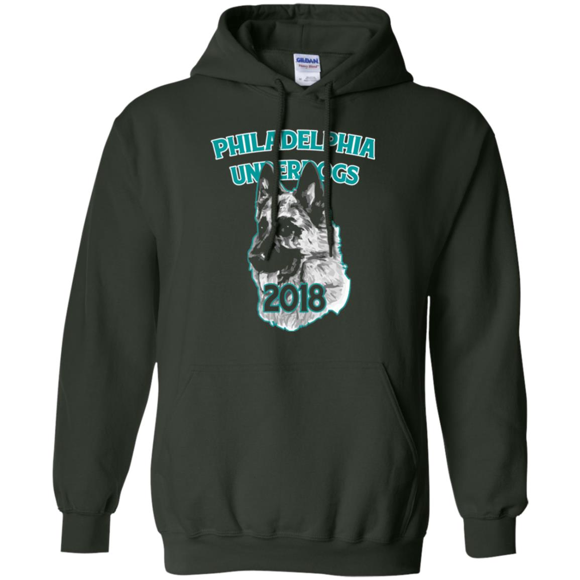 Dog Lover T-shirt Philadelphia Underdogs Celebration 2018 T-shirt Forest Green