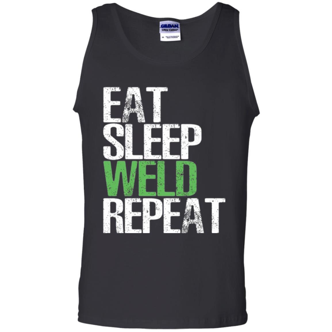 Welding T-shirt Eat Sleep Weld Repeat Black