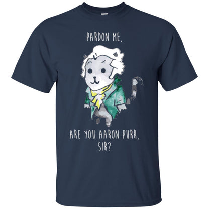 Hamilton Cat T-shirt Pardon Me Are You Aaron Purr Sir Navy