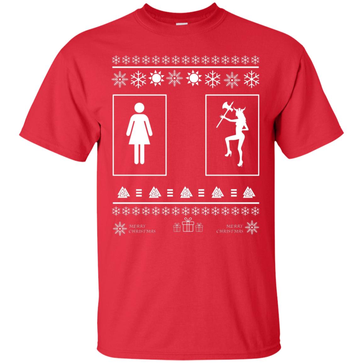 Your Wife And My Wife Valhalla Ugly Christmas Gift Shirt For Husband Red