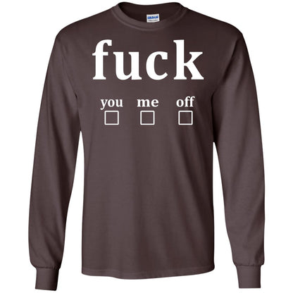 Fuck You Me Off Shirt Dark Chocolate