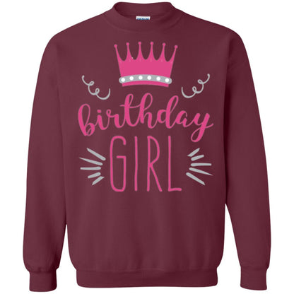 Tiara Crown T-shirt Girl_s Youth Birthday Princess T-shirt Maroon