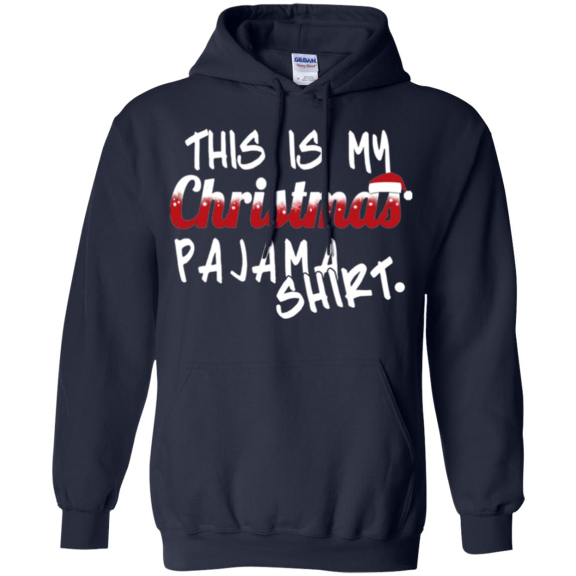 Christmas T-shirt This Is My Christmas Pajama Shirt Navy