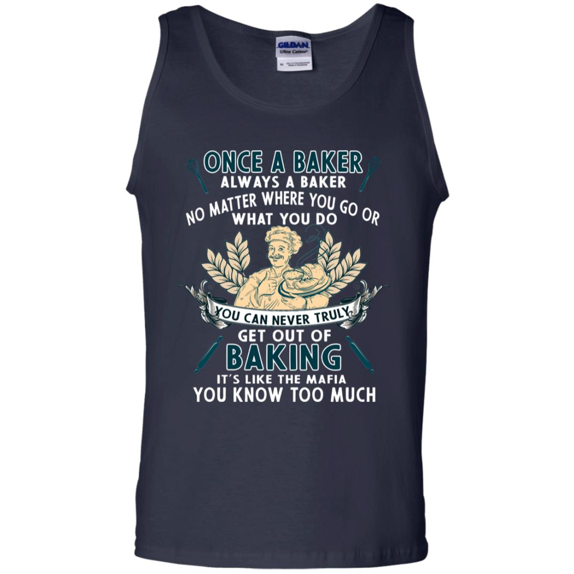 Once A Baker Always A Baker Baking Quote Gift Shirt Navy