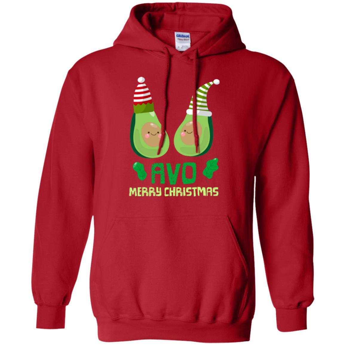 Avocado Merry Christmas T-shirt Red