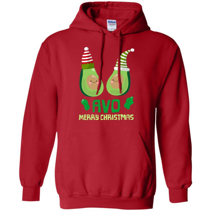 Avocado Merry Christmas T-shirt Red