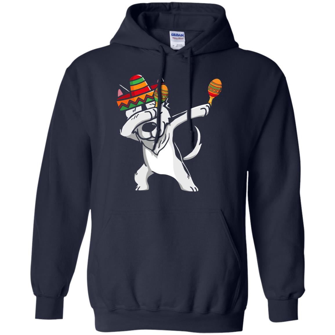 Dabbing Husky Funny Cinco De Mayo T-shirt Navy