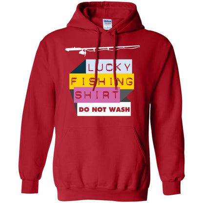Fisherman T-shirt Lucky Fishing Shirt Do Not Wash Red