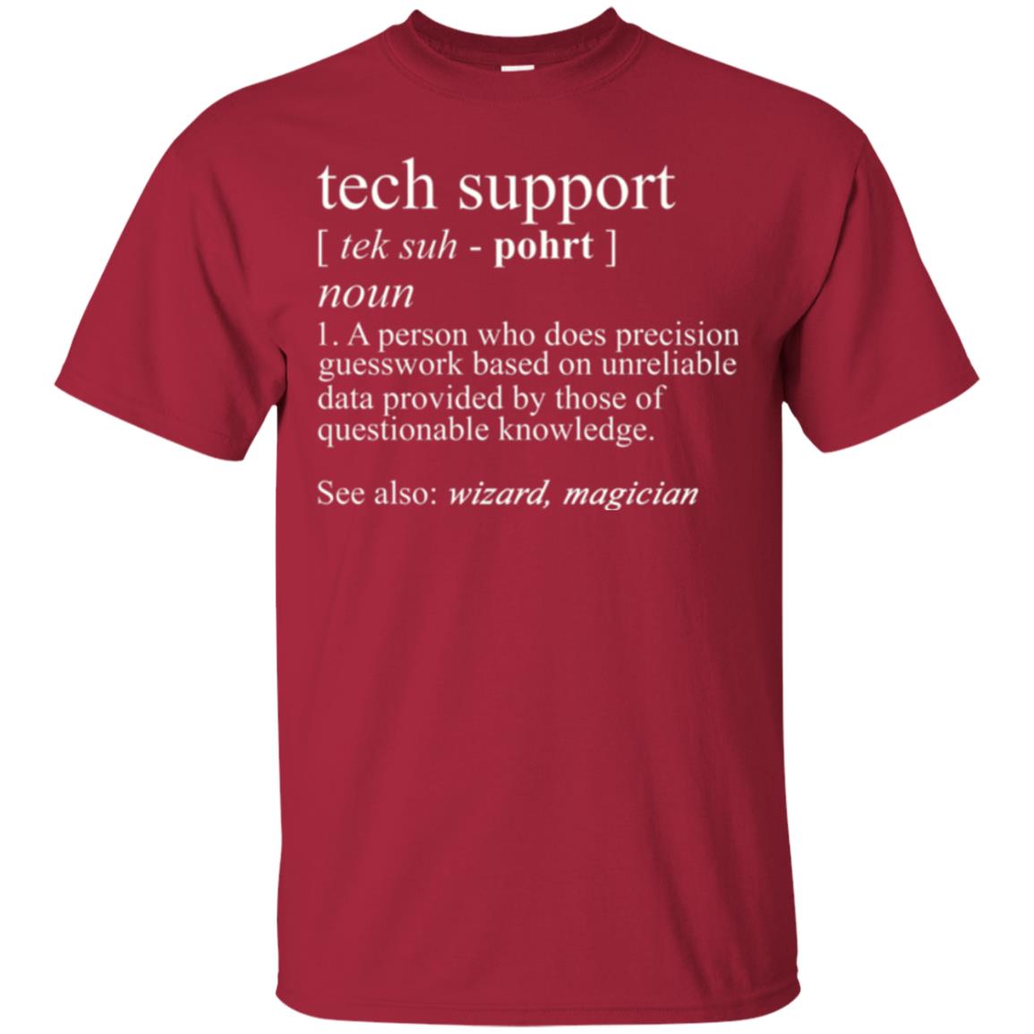 Tech Support T-shirt Cardinal