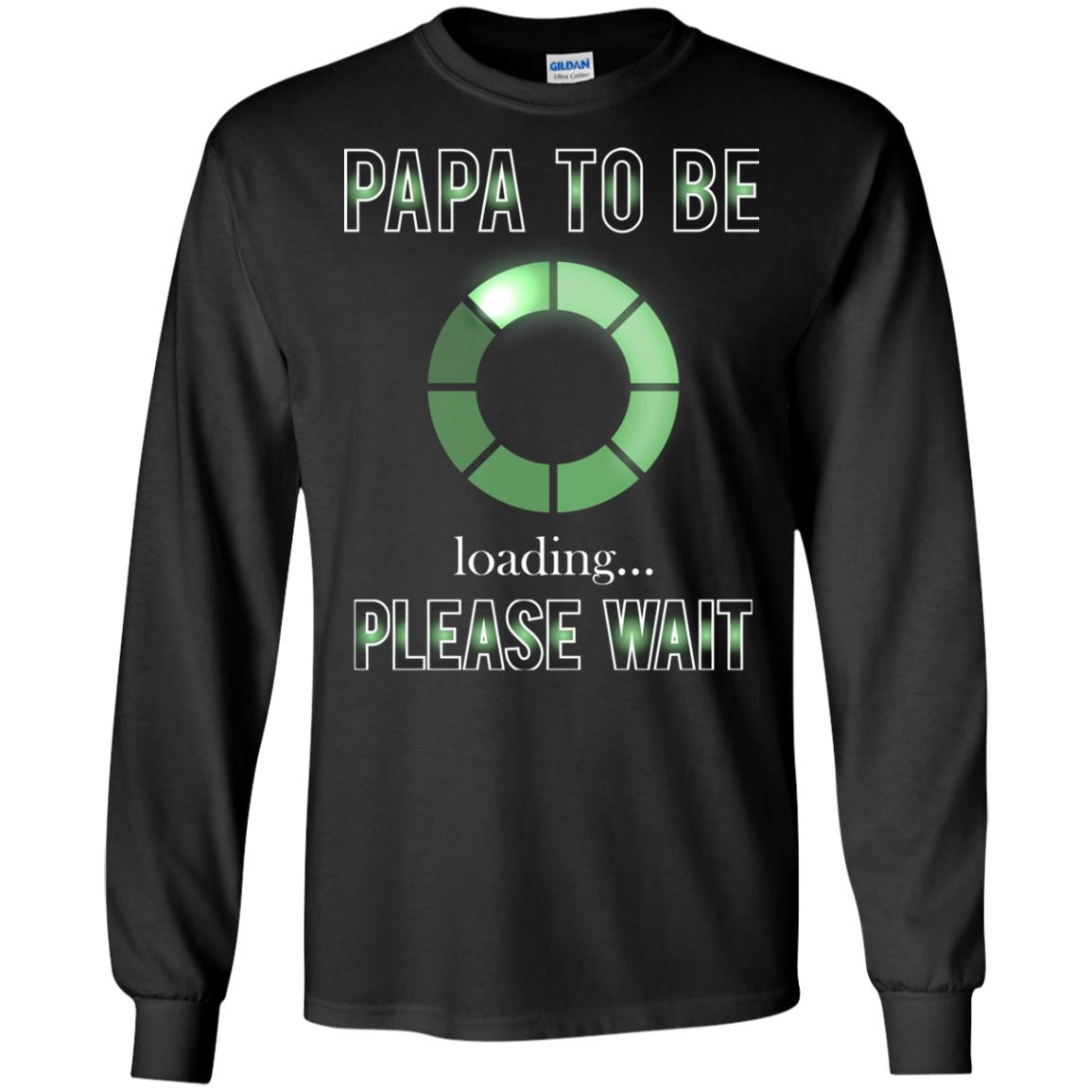 Papa To Be Loading Please Wait T-shirt Black