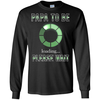 Papa To Be Loading Please Wait T-shirt Black