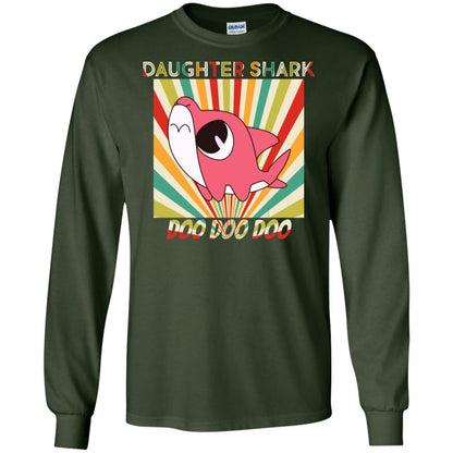 Daughter Shark Doo Doo Doo Family Shark Gift Shirt Forest Green
